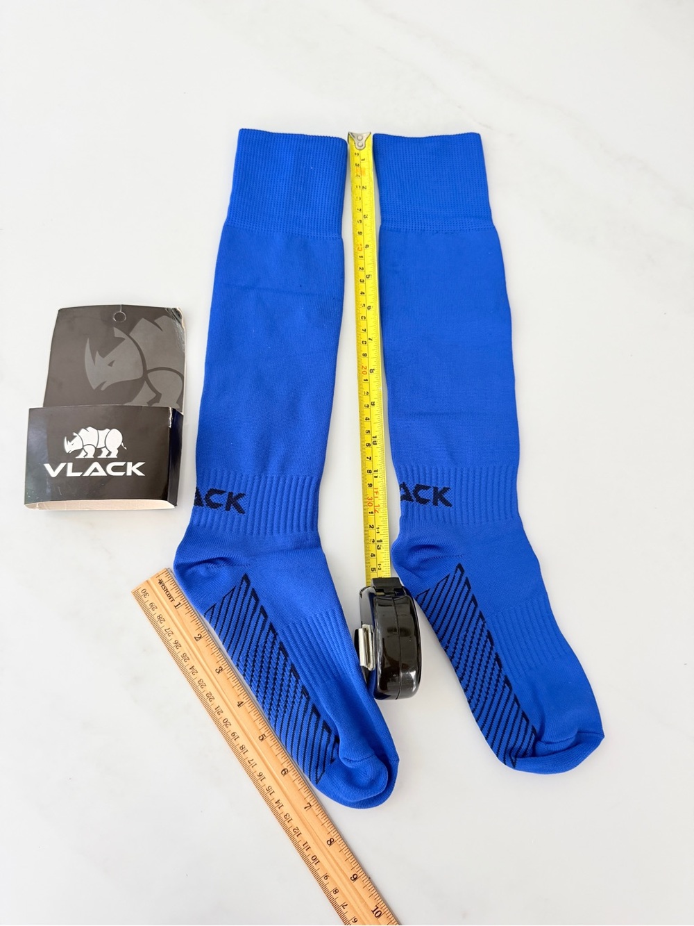 VLACK Athletic Compression Knee High Socks Soccer hockey Blue size M New